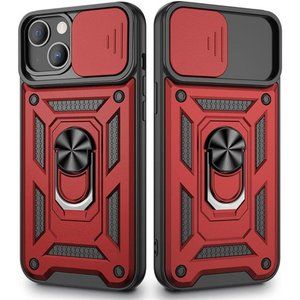 Compatible for iPhone 13 Case, iPhone 13 Kickstand Case with Slide Camera Cover